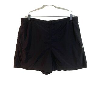 L.L.Bean Women's Nylon Black Elastic Waist Shorts Size M